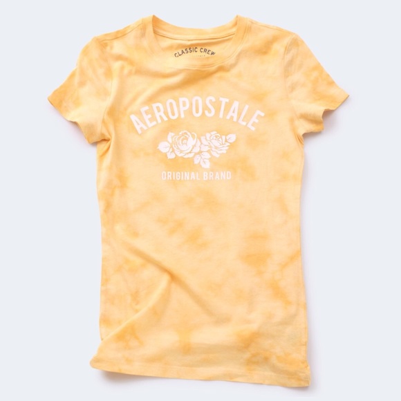 Aeropostale Tops - aeropostale yellow floral tee shirt